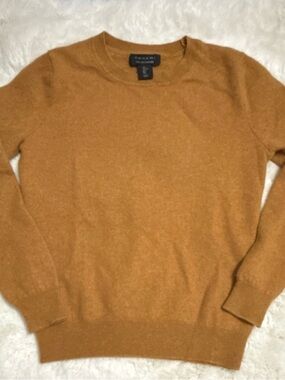 Tahari Crewneck Sweater in Camel Brown